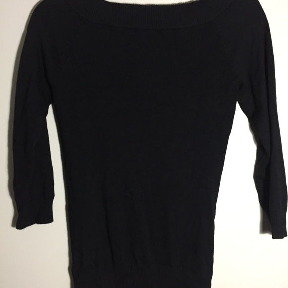 Black and Grey Argyle Scoop Neck Sweater - Picture 2 of 5